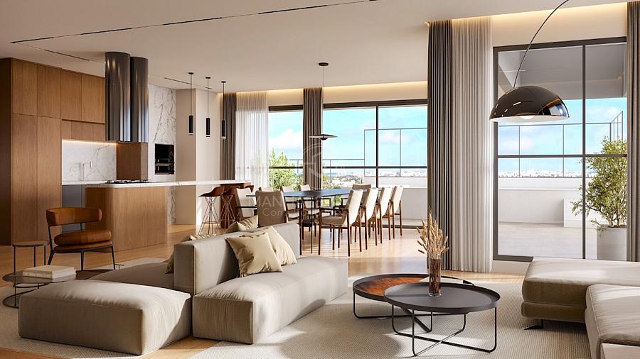 Living do Apartamento Penthouse