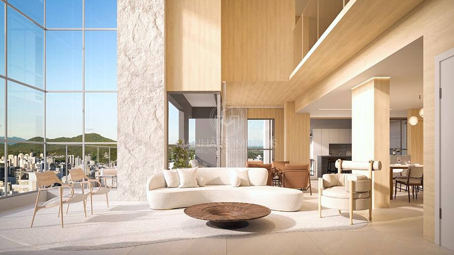 Living com p direito duplo do Apartamento Duplex