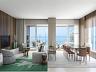 Apartamento tipo: Living com vista para o mar
