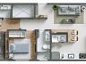 Planta humanizada do apartamento tipo 3 | 62m privativos
