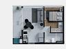 Planta humanizada do Apartamento de 1 dormitrio | 37m priv.