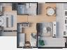 Apartamento Tipo 2: Planta com 52,48 m privativos