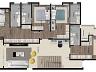 Planta disponvel: Cobertura Duplex 702 (piso inferior)