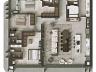 Planta humanizada do Apartamento Final 01 | 150,55m priv.