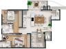 Apartamento Tipo 04: Planta humanizada.