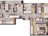 Planta humanizada do Apartamento de 3 dormitrios | 89m priv.