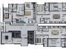 Planta humanizada do pavimento tipo | 4 apartamentos por andar