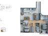 Apartamento Tipo 4: Planta humanizada.