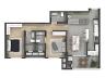 Planta do apartamento tipo final 3 - 89 m priv.